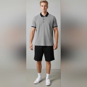 Vtg Billboard 100% Cotton Men Polo Shirt Large